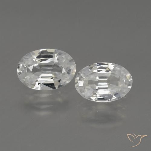 Shop natural 2.07ct Blanc chaud Zircon gems, ovale, from Cambodge at GemSelect. In stock, global shipping!