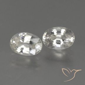 Shop natural 2.36ct Blanc chaud Zircon gems, ovale, from Cambodge at GemSelect. In stock, global shipping!