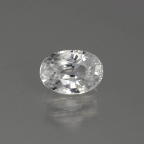 Zircon Blanc naturelle Coupe ovale, 1.57 ct, VVS-VS