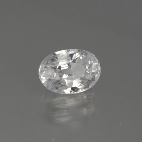 Zircon Blanc naturelle Coupe ovale, 1.57 ct, VVS-VS