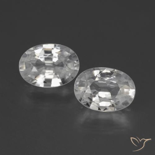 2.38ctw Naturel Blanc Zircon, ovale, VVS