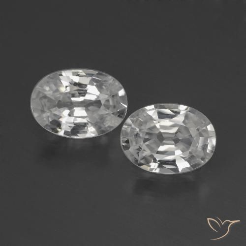 2.09ctw Naturel Blanc chaud Zircon, ovale, VS