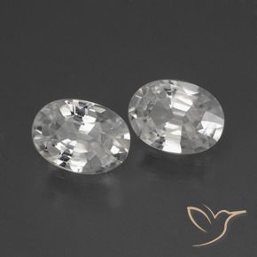 Shop natural 2.09ct Blanc chaud Zircon gems, ovale, from Cambodge at GemSelect. In stock, global shipping!