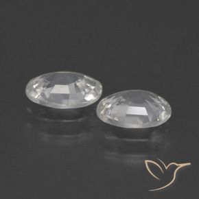 Shop natural 2.09ct Blanc chaud Zircon gems, ovale, from Cambodge at GemSelect. In stock, global shipping!