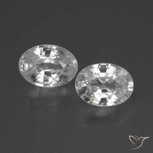 2.26ctw Naturel Blanc Zircon, ovale, VS