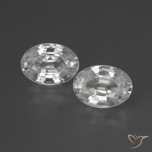2.39ctw Naturel Blanc Zircon, ovale, VS