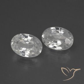 Shop natural 2.10ct Blanc Zircon gems, ovale, from Cambodge at GemSelect. In stock, global shipping!