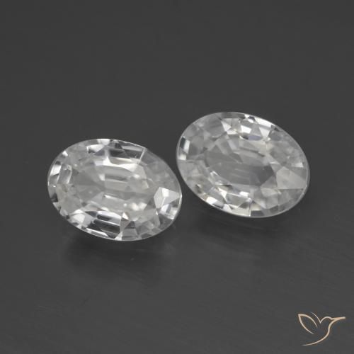 Shop natural 2.19ct Blanc Zircon gems, ovale, from Cambodge at GemSelect. In stock, global shipping!