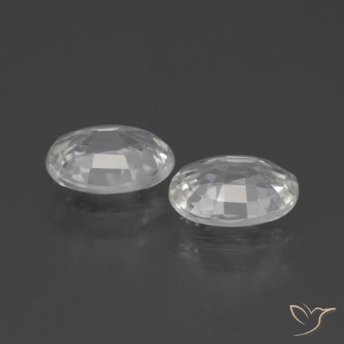 Shop natural 2.19ct Blanc Zircon gems, ovale, from Cambodge at GemSelect. In stock, global shipping!