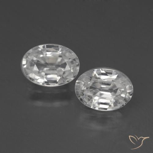 2.35ctw Naturel Blanc chaud Zircon, ovale, VVS