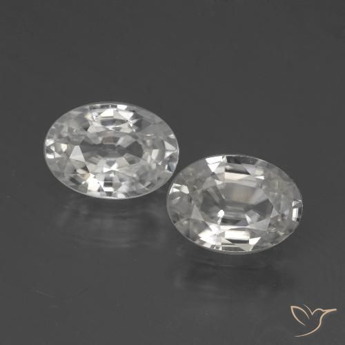 2.27ctw Naturel Blanc chaud Zircon, ovale, VVS-VS