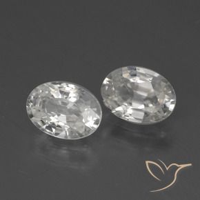 Shop natural 2.27ct Blanc chaud Zircon gems, ovale, from Cambodge at GemSelect. In stock, global shipping!