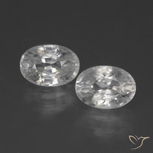 2.66ctw Naturel Blanc Zircon, ovale, VS