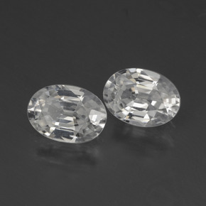 Achetez naturel 2,27ct blanc zircon gems, coupe ovale, en provenance cambodge chez gemselect. en stock, livraison internationale!