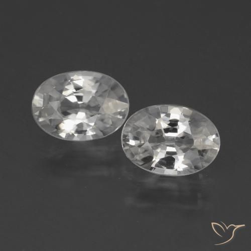 2.37ctw Naturel Blanc chaud Zircon, ovale, VVS