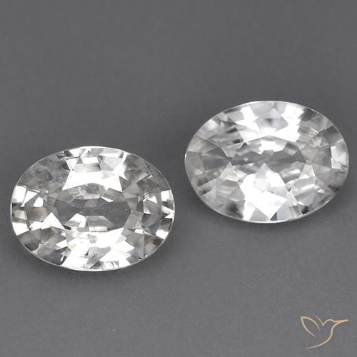 1.96ctw Naturel Blanc Zircon, ovale, VS