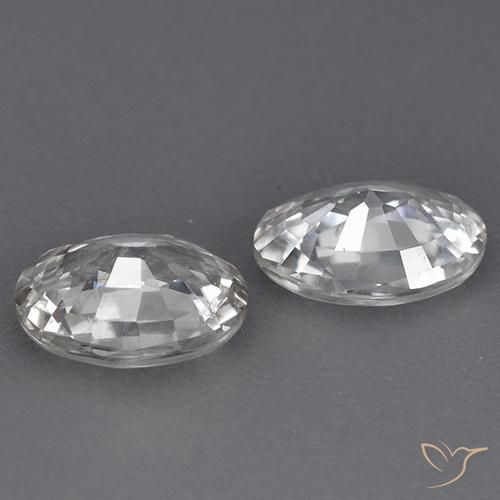Shop natural 1.96ct Blanc Zircon gems, ovale, from Cambodge at GemSelect. In stock, global shipping!