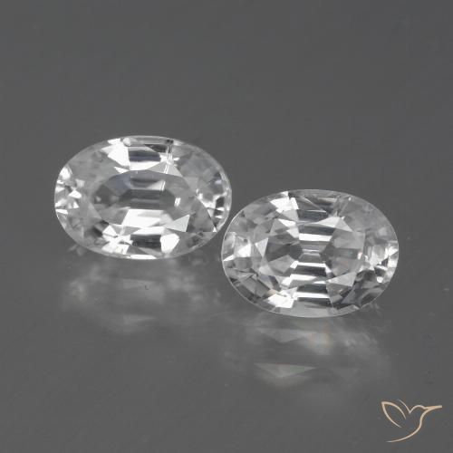 2.54ctw Naturel Blanc Zircon, ovale, VVS