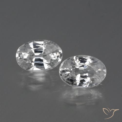 2.37ctw Naturel Blanc clair Zircon, ovale, VVS, Photo A