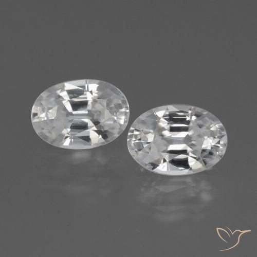 2.36ctw Naturel Blanc Zircon, ovale, VVS