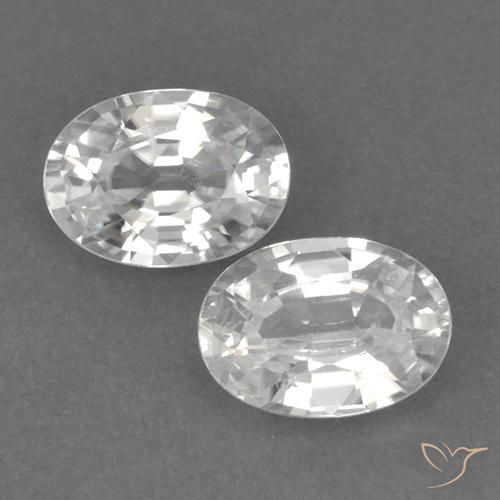 2.48ctw Naturel Blanc Zircon, ovale, VVS