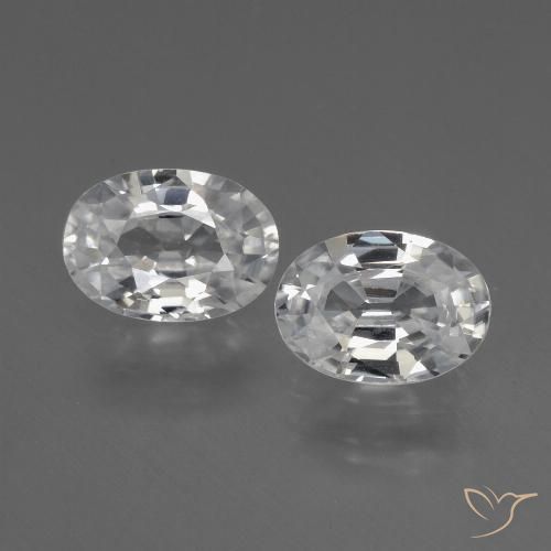 2.41ctw Naturel Blanc Zircon, ovale, VVS