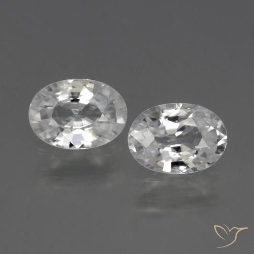 2.27ctw Naturel Blanc Zircon, ovale, VVS