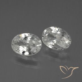 Shop natural 2.14ct Blanc Zircon gems, ovale, from Cambodge at GemSelect. In stock, global shipping!