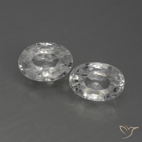 2.53ctw Naturel Blanc Zircon, ovale, VS