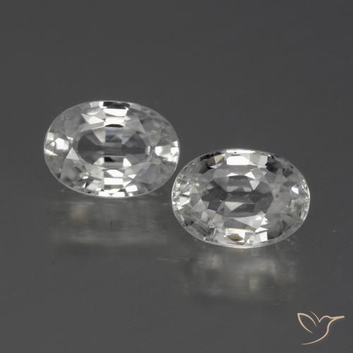 2.68ctw Naturel Blanc Zircon, ovale, VVS