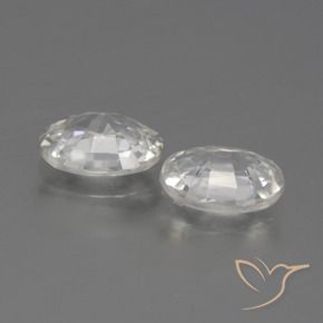 Shop natural 2.15ct Blanc Zircon gems, ovale, from Cambodge at GemSelect. In stock, global shipping!