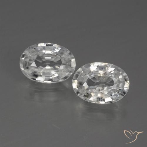 2.29ctw Naturel Blanc Zircon, ovale, VS
