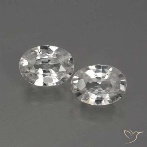1.96ctw Naturel Blanc Zircon, ovale, VVS
