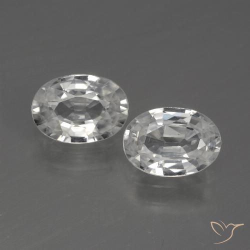 2.28ctw Naturel Blanc Zircon, ovale, VVS