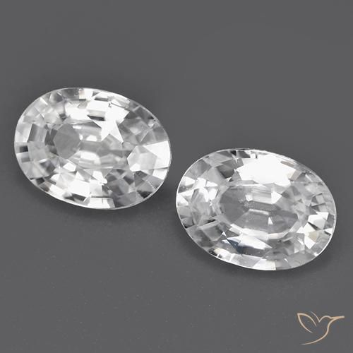 Shop natural 2.30ct Blanc Zircon gems, ovale, from Cambodge at GemSelect. In stock, global shipping!