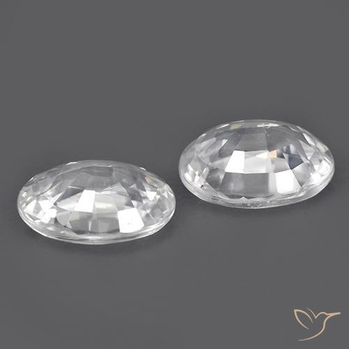 Shop natural 2.30ct Blanc Zircon gems, ovale, from Cambodge at GemSelect. In stock, global shipping!
