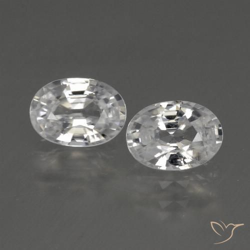2.48ctw Naturel Blanc Zircon, ovale, VS