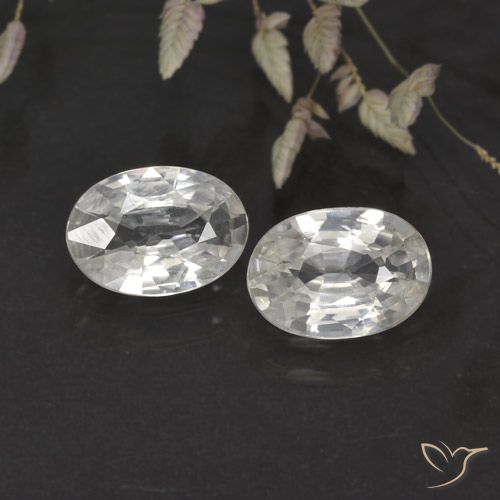 2.09ctw Naturel Blanc Zircon, ovale, VS