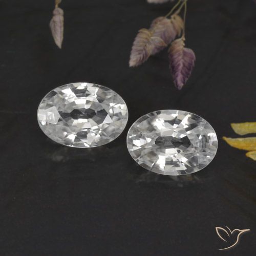 2.42ctw Naturel Blanc Zircon, ovale, VVS