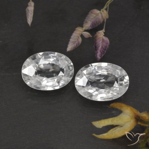 2.28ctw Naturel Blanc Zircon, ovale, VVS-VS
