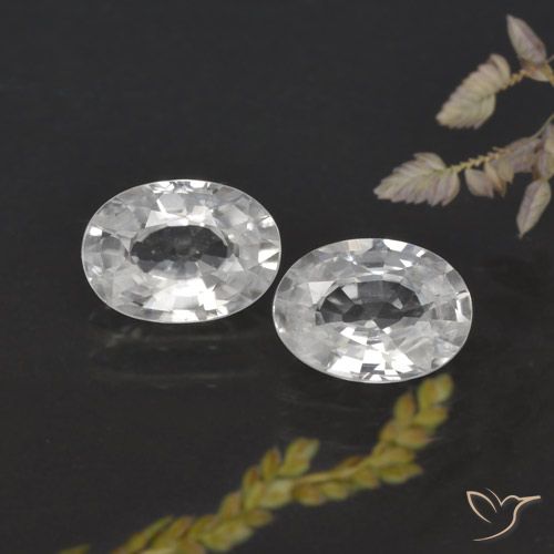 2.41ctw Naturel Blanc Zircon, ovale, VVS, Photo A