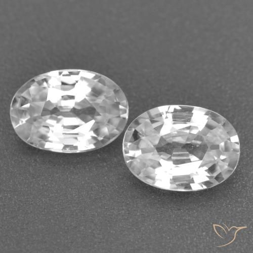 2.19ctw Naturel Blanc Zircon, ovale, VS