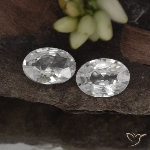 2.08ctw Naturel Blanc Zircon, ovale, VVS