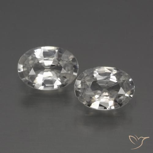2.27ctw Naturel Blanc Zircon, ovale, VS
