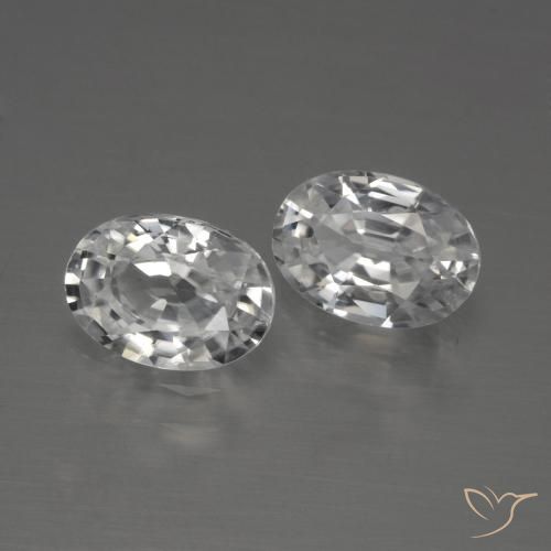 Shop natural 2.42ct Blanc Zircon gems, ovale, from Cambodge at GemSelect. In stock, global shipping!