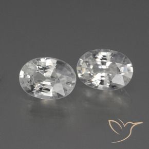 Shop natural 2.32ct Blanc Zircon gems, ovale, from Cambodge at GemSelect. In stock, global shipping!