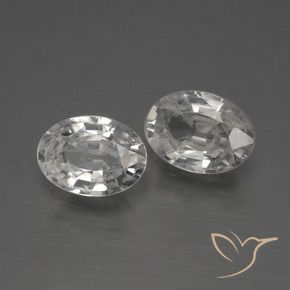 Shop natural 2.12ct Blanc Zircon gems, ovale, from Cambodge at GemSelect. In stock, global shipping!