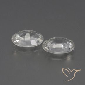 Shop natural 2.12ct Blanc Zircon gems, ovale, from Cambodge at GemSelect. In stock, global shipping!
