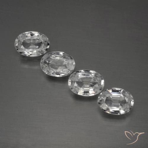 4.39ctw Naturel Blanc clair Zircon, ovale, VS