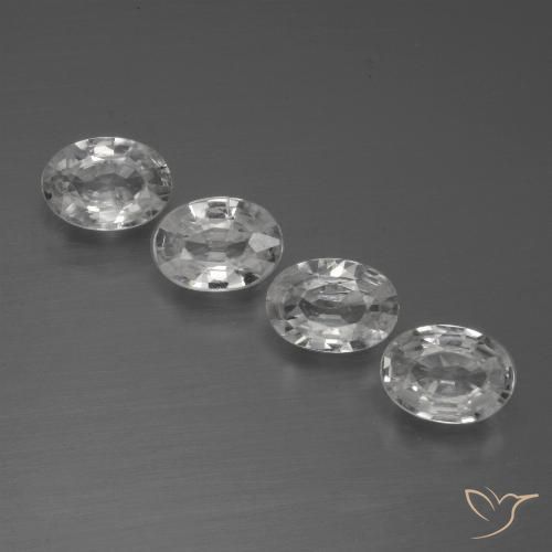 4.05ctw Naturel Blanc clair Zircon, ovale, VS